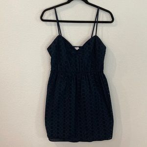 J. Crew Navy Eyelet Lace Dress